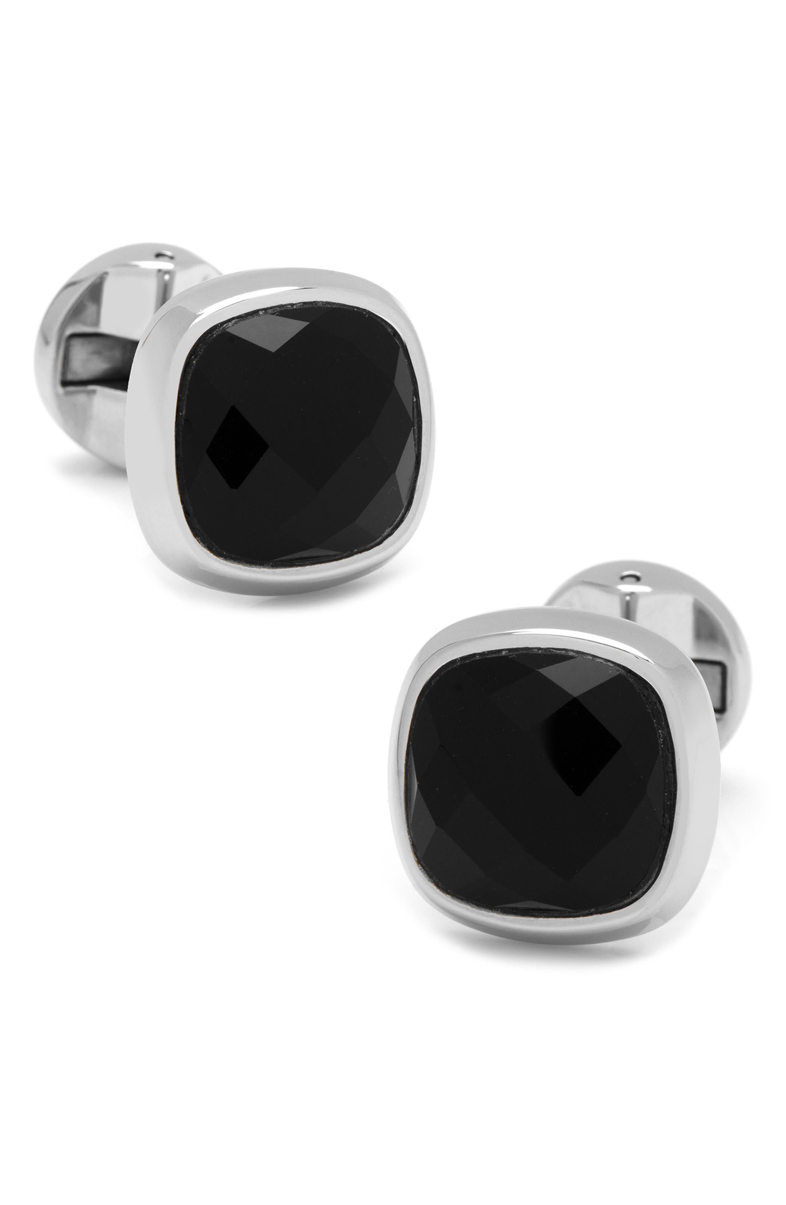 Black Cufflinks Capped Rod Cuff Links Black Cufflinks Capped Rod Cuff Links
